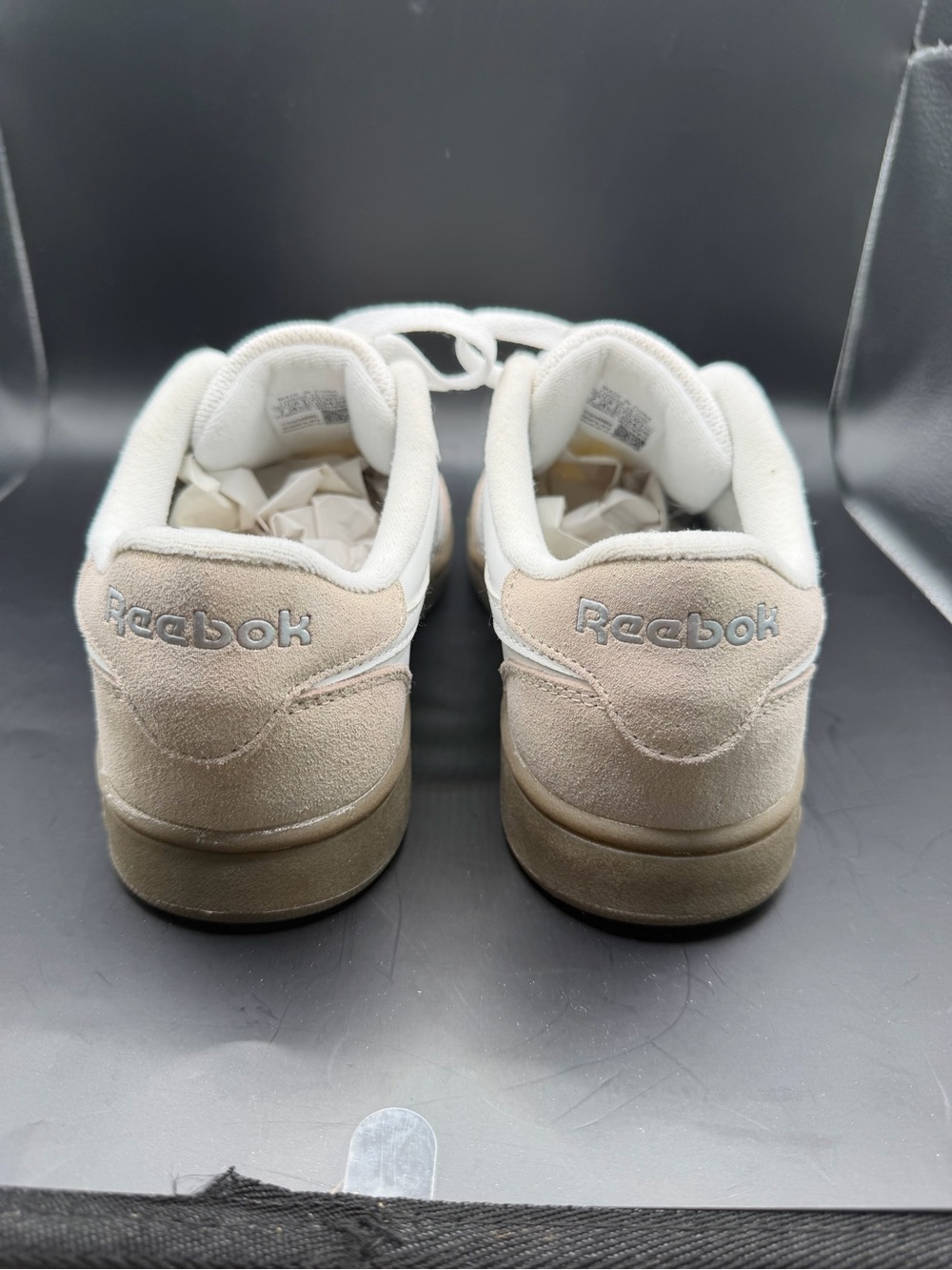 Reebok Women’s Court Advance Sneakers White Beige Gum Sole Ortholite Size 7 - Picture 4 of 6